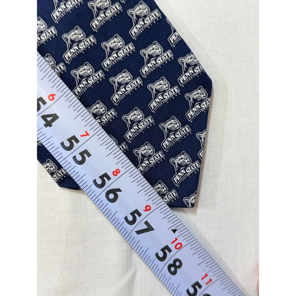 College Classics Penn State Nittany‎ Lions Navy Blue Silk Logo Necktie PSU Mens